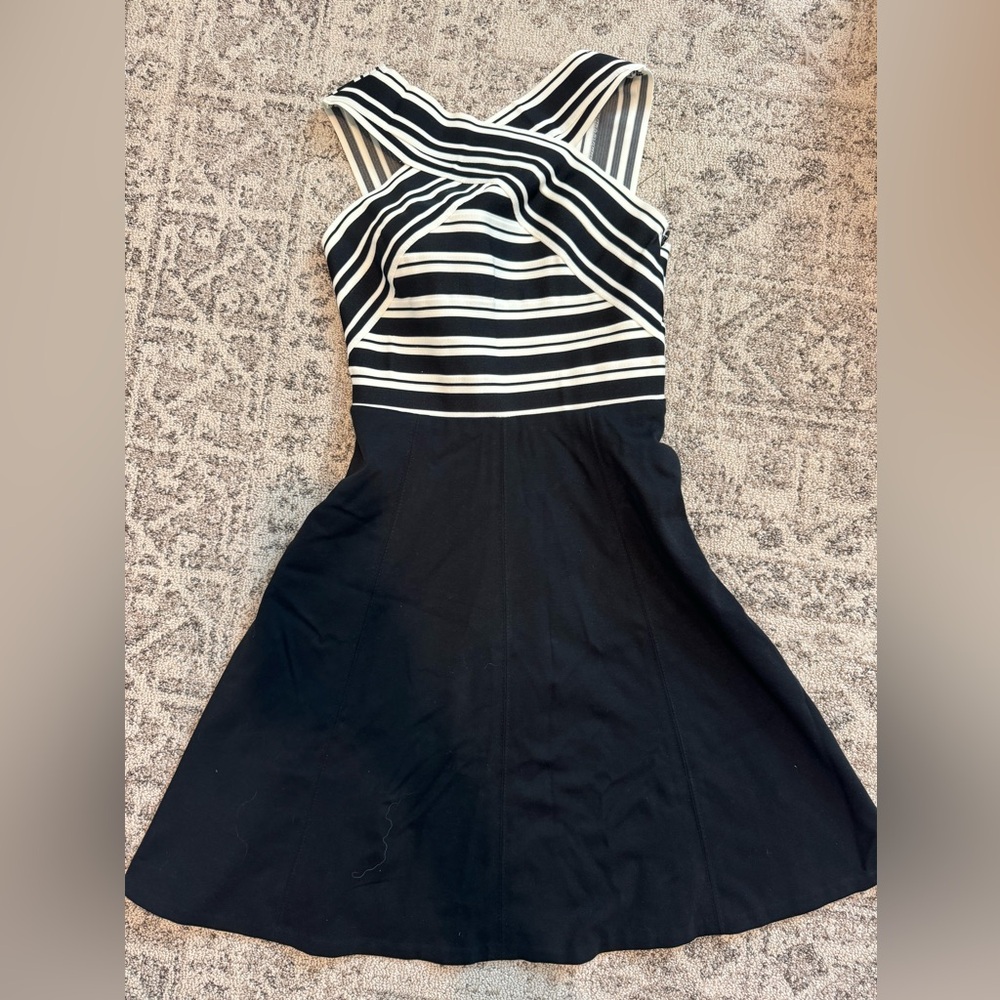 Anthro | Maeve Crosswise Flare Bandage Dress